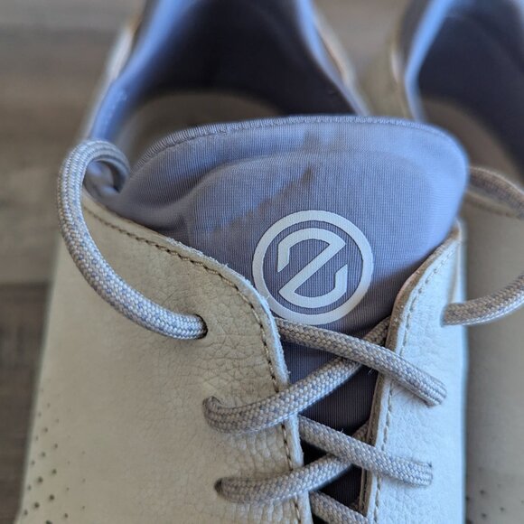 Cole Haan Men's 2.ZERØGRAND Lined Laser Wingtip Oxford Shoe Mortar Ivory Grey 11 - Picture 2 of 10